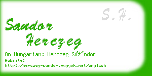 sandor herczeg business card